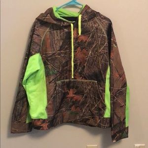 Camo and lime green hoodie